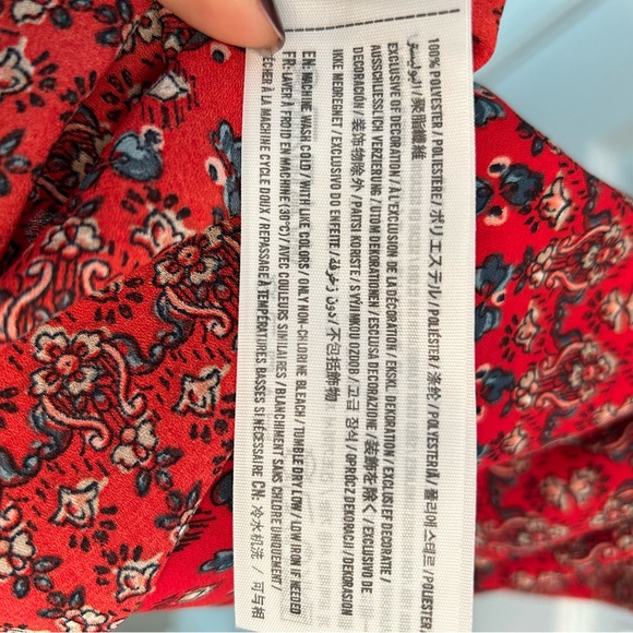 Hollister - Red Patterned Print Tank - Picture 4 of 5